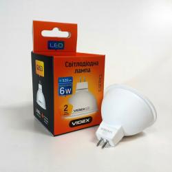 Лампа LED Videx GU5.3 MR16 6W 3000K 220V